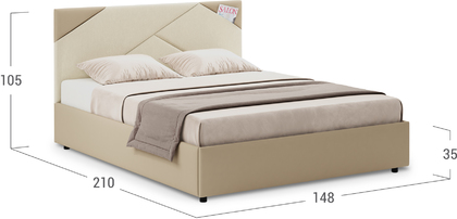 Кровать двуспальная Альба 140х200 Модель 1206